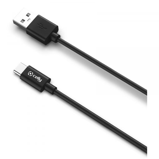 CABLE USB/ USB-C BLACK - CELLY - immagine 3