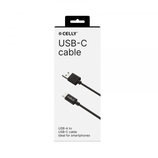 CABLE USB/ USB-C BLACK - CELLY