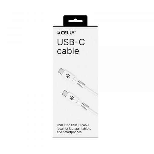 CABLE USB-C/ USB-C 1MT WHITE- CELLY