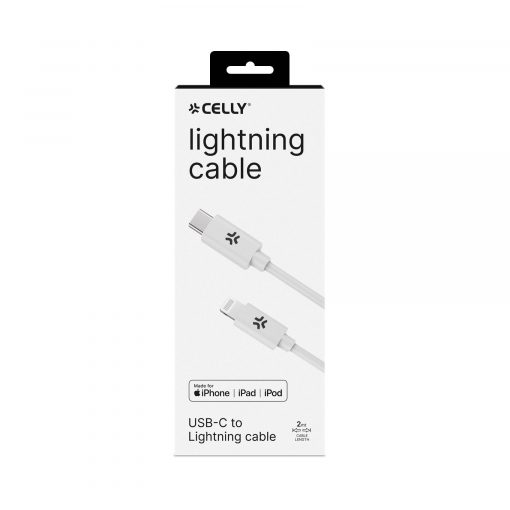 CABLE USB-C/ LIGHTNING 2MT WHITE - CELLY