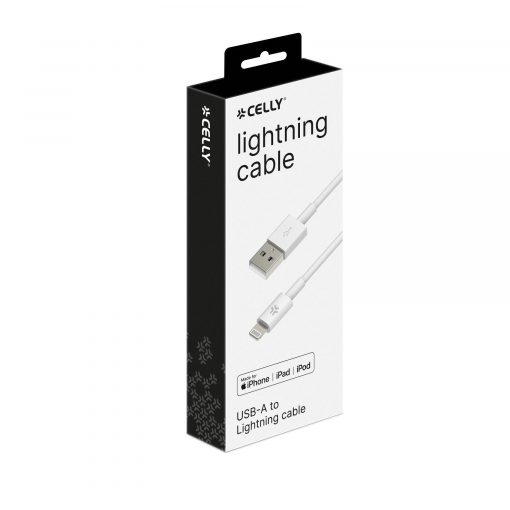 CABLE USB/ LIGHTNING  WHITE - CELLY