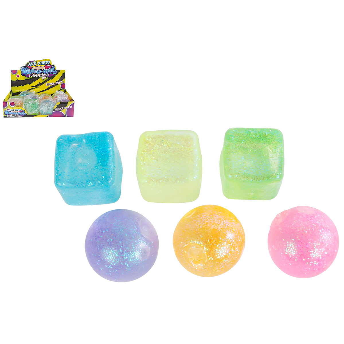 PALLA SQUISHY GLITTERATA ASSORTITA - immagine 2