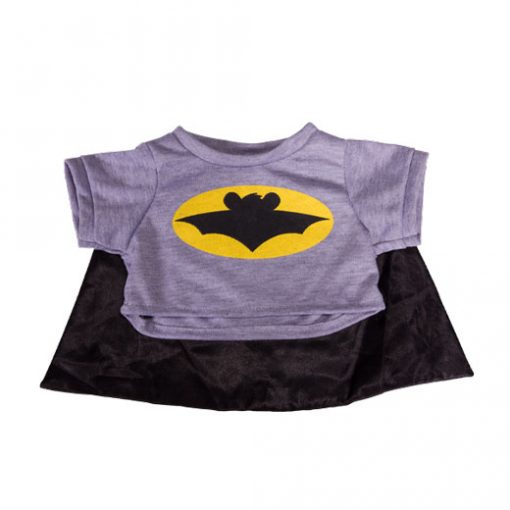 BATMAN T-SHIRT CON MANTELLO OUTFIT - 40CM - MAKE A TEDDY