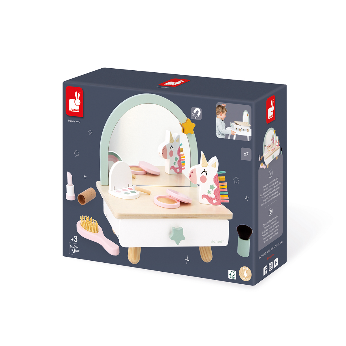 CONSOLLE PER TRUCCO UNICORNO IN LEGNO - JANOD - BESTSELLER