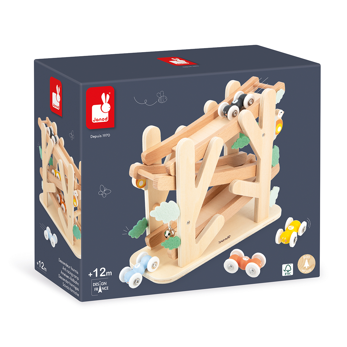 PISTA VERTICALE IN LEGNO PER MACCHININE - JANOD