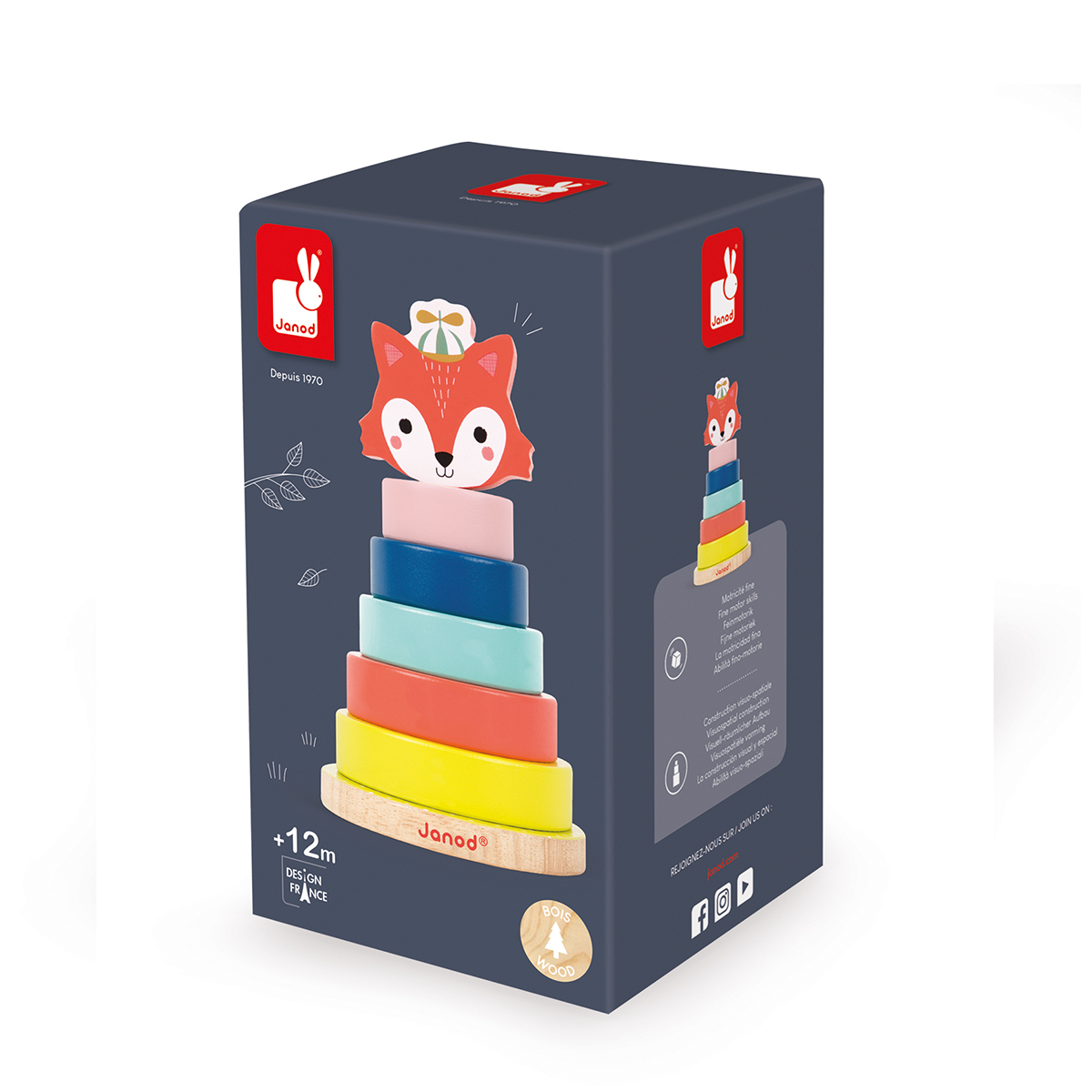 VOLPE DA IMPILARE IN LEGNO - JANOD - immagine 2