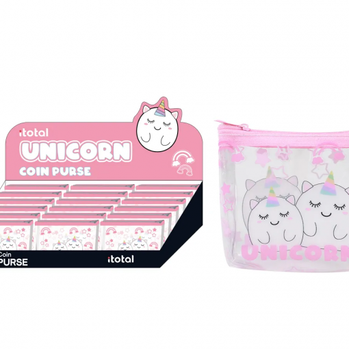 PORTA MONETE UNICORN PINK - I-TOTAL