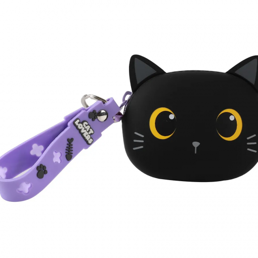 PORTAMONETE BLACK CAT IN SILICONE - I-TOTAL