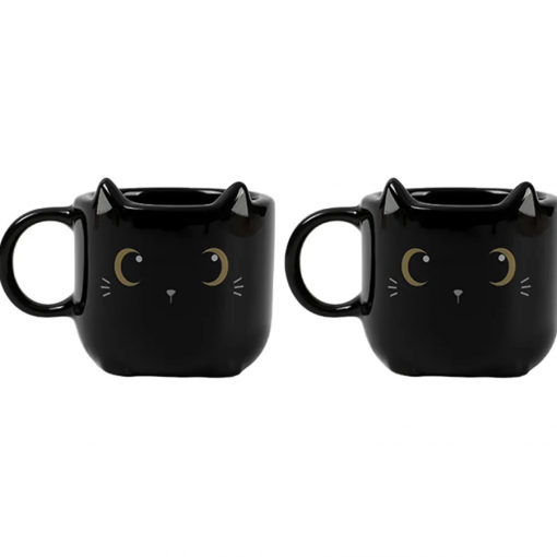 COPPIA TAZZINE DA CAFFE' BLACK CAT - I-TOTAL