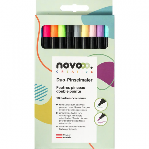 PENNARELLI DOPPIA PUNTA PENNELLO PACK DA 10 - NOVOOO