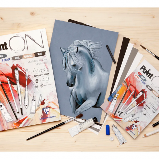 BLOCCO DA DISEGNO DIVERSE TEXTURE DA 24 FOGLI -  CLEIRE FONTAINE