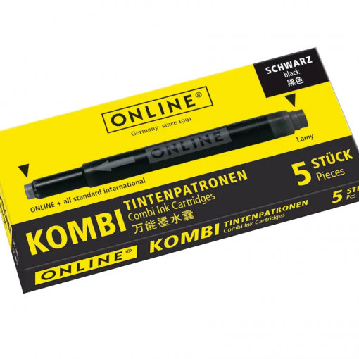 INCHIOSTRO NERO PER PENNE PACK DA 5 - KOMBI