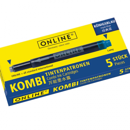 INCHIOSTRO BLU PER PENNE PACK DA 5 - KOMBI