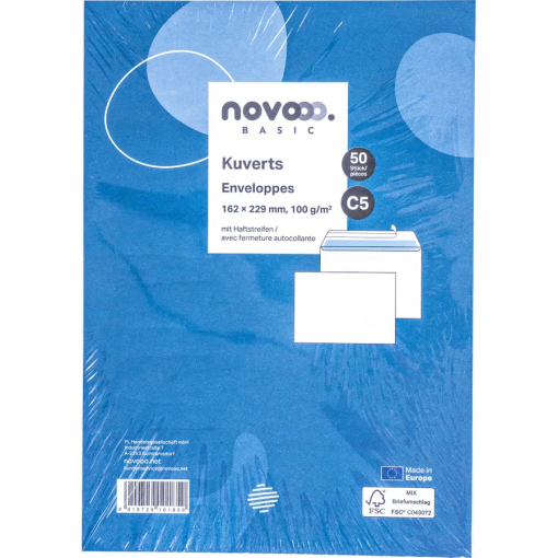 BUSTE BIANCHE SENZA FINESTRA PACK DA 50 162X229 - NOVOOO