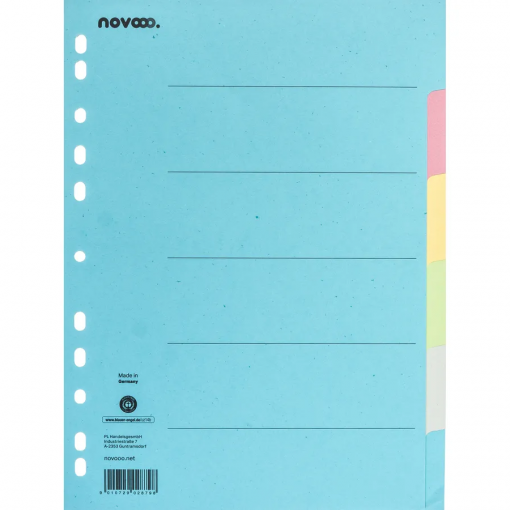 SEPARATORE PER 6 CATEGORIE COLORATE A4 - NOVOOO