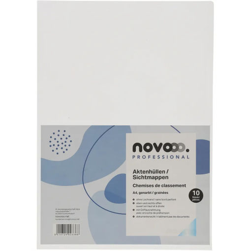 MAPPETTA TRASPARENTE PER DOCUMENTI PACK DA 10 - NOVOOO