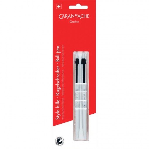 PENNA A SFERA NERO PACK DA 2 - CARAN D'ACHE