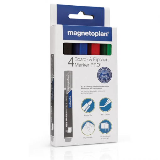 PENNARELLI PER LAVAGNA COLRI ASS. PACK DA 4 - MAGNETOPLAN