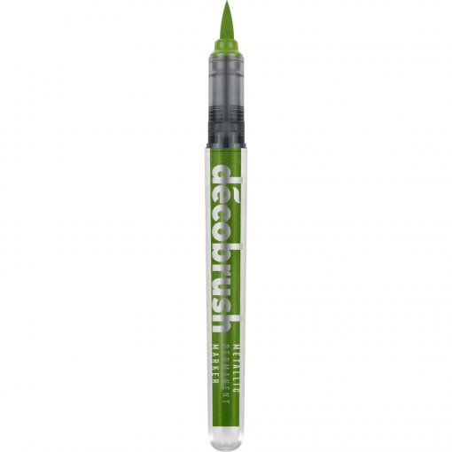 PENNA DECO BRUSH METALLICA VERDE CHIARO - KARIN
