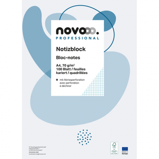 BLOCCO NOTE A4 A QUADRETTI 100 FOGLI - NOVOOO